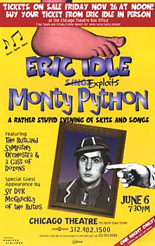 Eric Idle Concert Poster